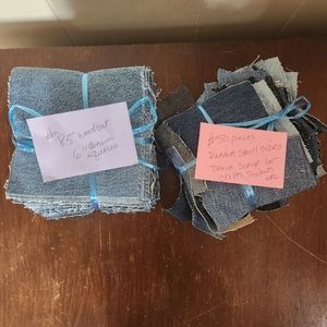 **SOLD** Denim Fabric Quilting LOT
